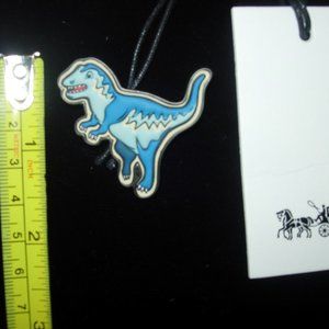 Coach Leather  Blue TREX Pin, new in original package